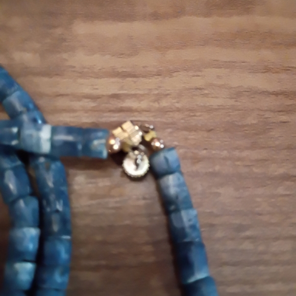 Vontage Blue Coral Beaded Necklace - Picture 3 of 4